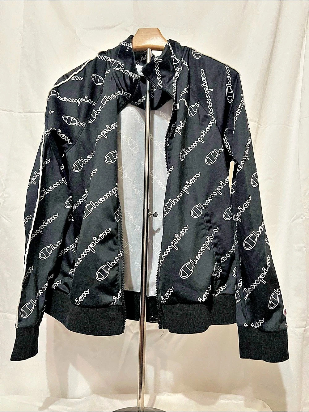Champion All Over Script Logo Track Jacket Men's Size Large